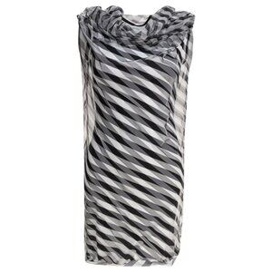 Max Mara Sportmax Draped Striped Dress tag size L Women